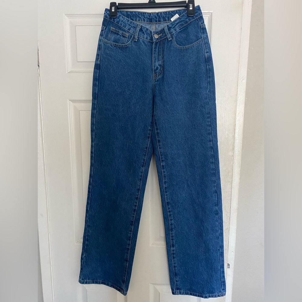 Blue Wide Fitted Jeans